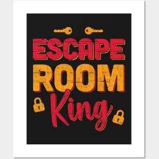 Escape Room King Puzzle Game Escaping Team graphic Posters and Art